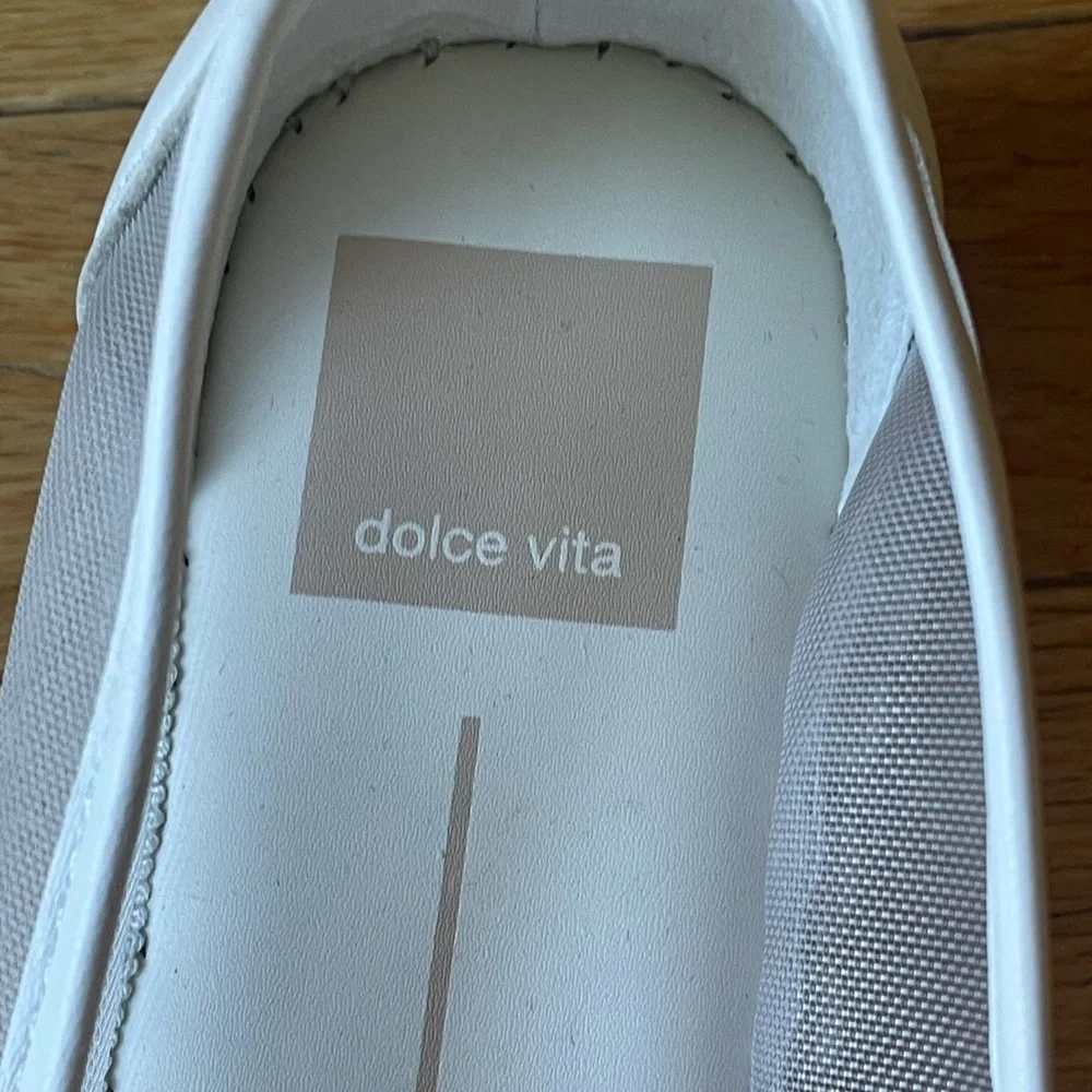 Dolce Vita Cambre Ballet Flats White Mesh Espadrille New 7